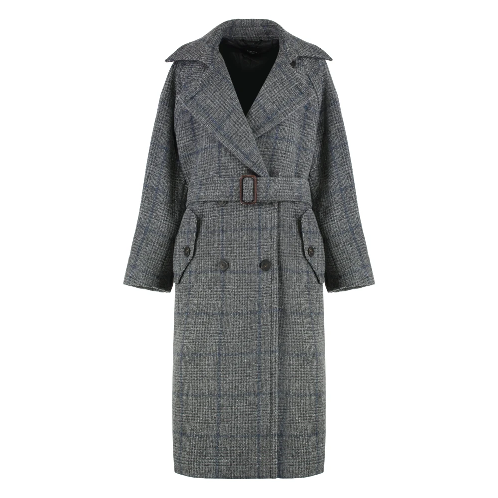 Weekend Max Mara Gray Sestri Coat - Female - Belted Coats - S - Coats