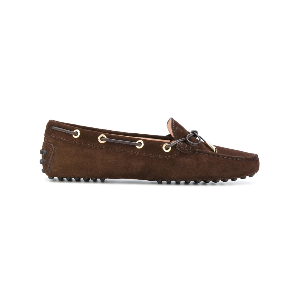Tod's Vrouw Bruin E Suède Loafers Met Strikdetail