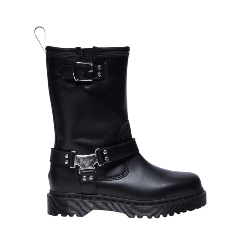 Dr. Martens Anistone High Biker Boots - Female - High Boots - Black - 3 Uk - Shoes - Image 4