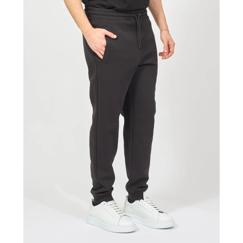 Hugo Boss Zwarte casual broek met elastiek Black Heren