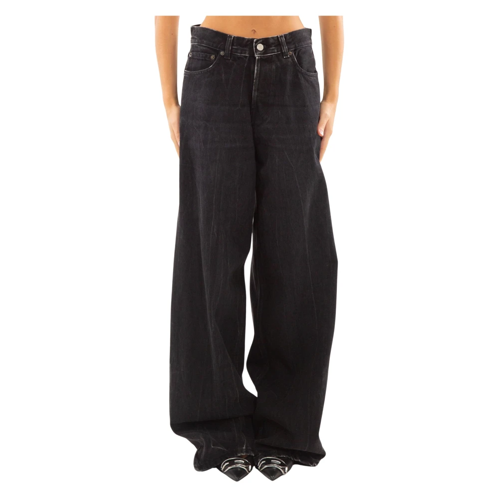 Haikure Zwarte Was Losse Jeans Black Dames