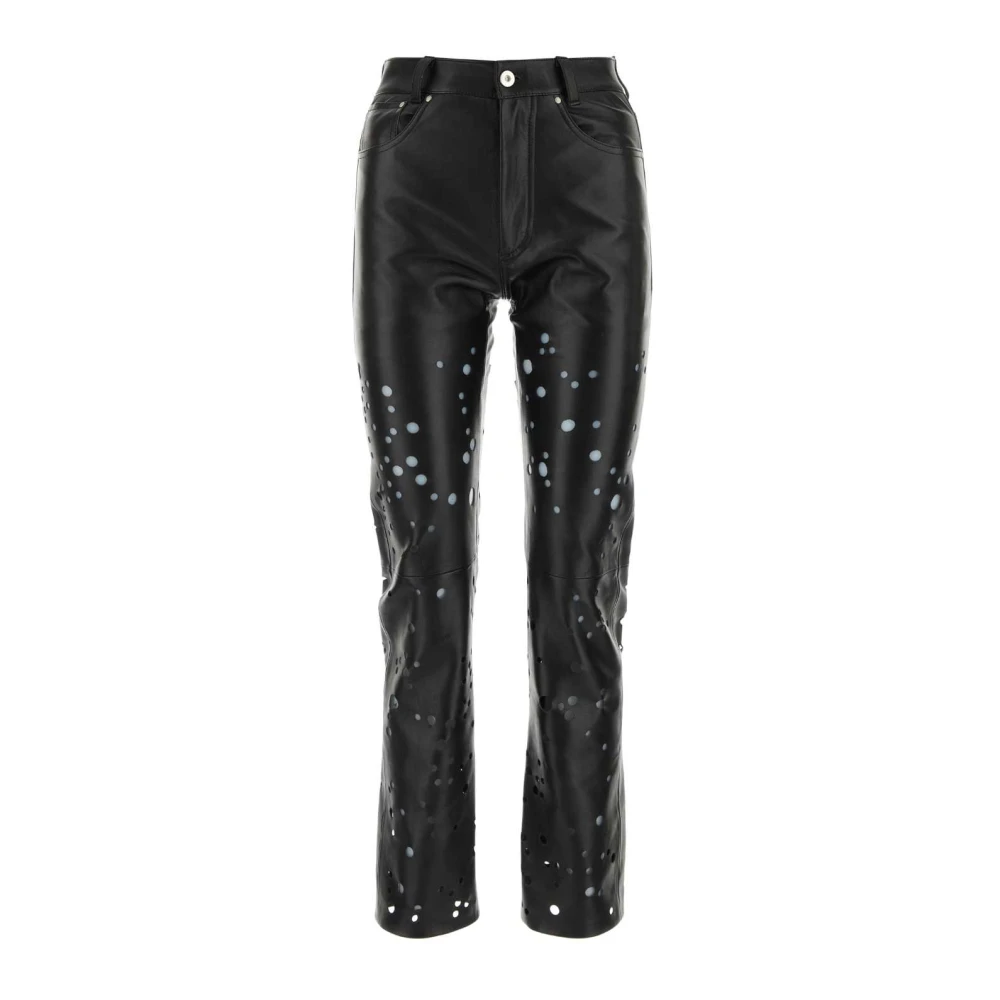 Durazzi Milano Leather Trousers Black Dames