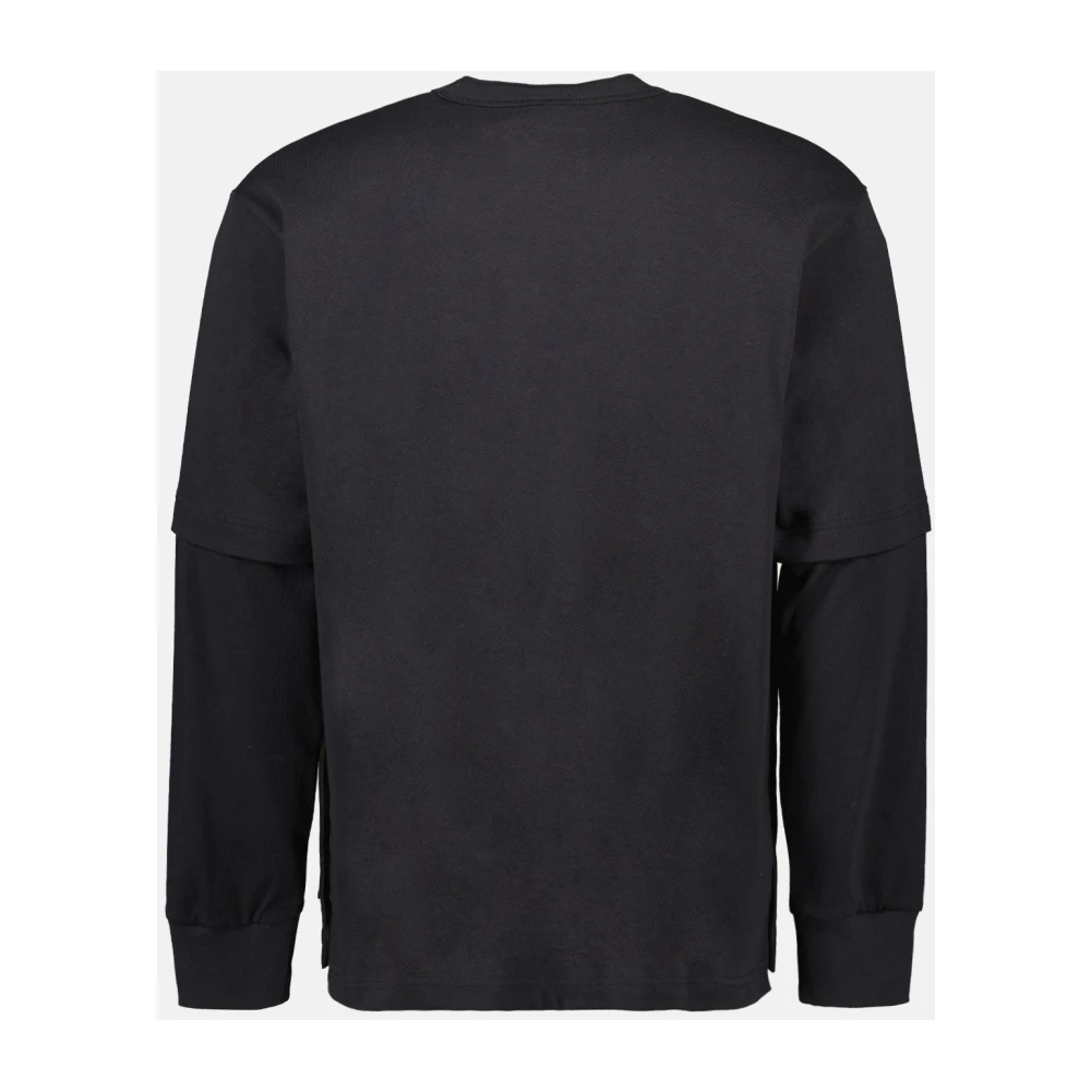 Sacai Katoenen Jersey Sweatshirt Mannen Collectie Gray Heren