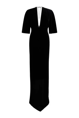 Long V-Neck Gown