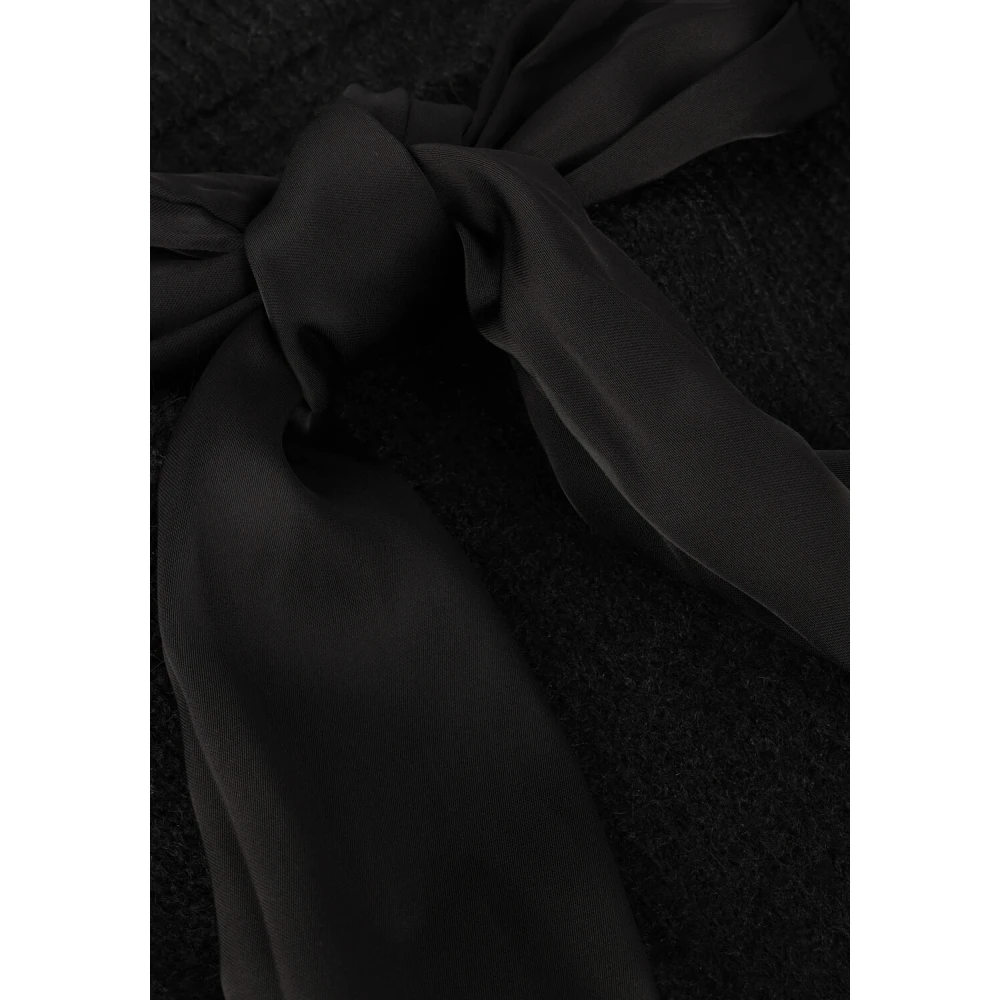 Object Zwarte Strik Cardigan met Strik Black Dames
