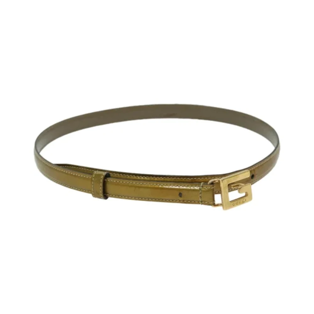 Gucci Vintage Pre-owned Leather belts Beige Dames