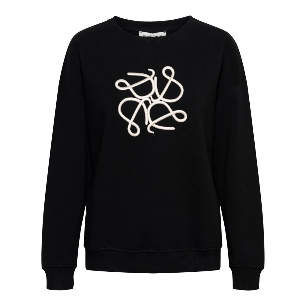 &Co Woman Selina Embro Zwart Sweater Black Dames