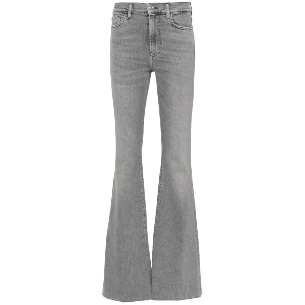 Frame Grijze Stonewashed High-Waisted Flared Jeans Gray Dames