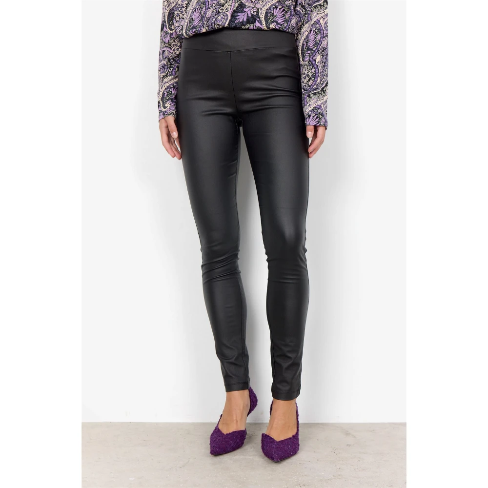 Soyaconcept Hoge taille zwarte leggings met stretch Black Dames