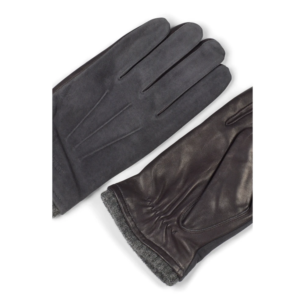 Howard London Grijze Leren Handschoenen Klassieke Stijl Gray Heren