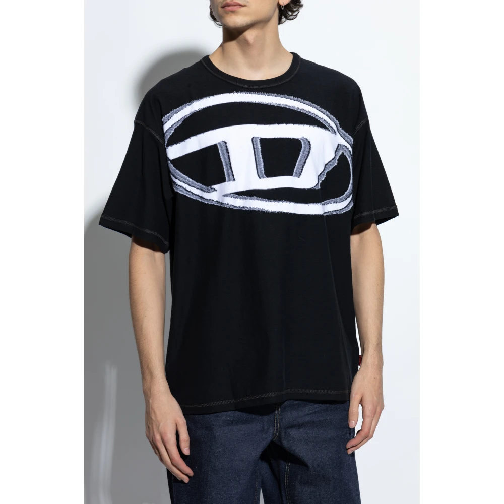 Diesel T-shirt T-Doxt Black Heren
