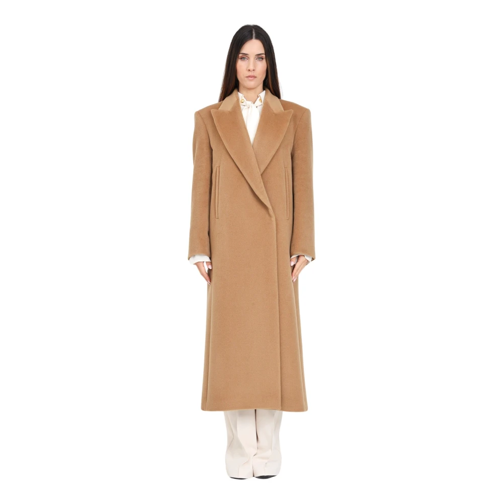 Max Mara Beige Extreem Jas Vrouwen Brown Dames