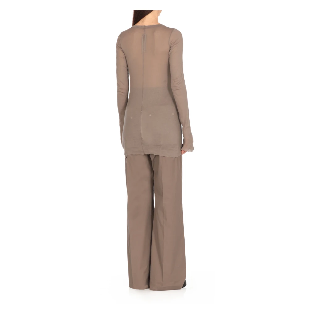 Rick Owens Katoenen T-shirt Gray Dames