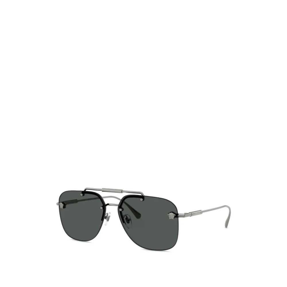 Versace Women's Gray Rimless Square Sunglasses - Sunglasses - 60 Mm - Accessories