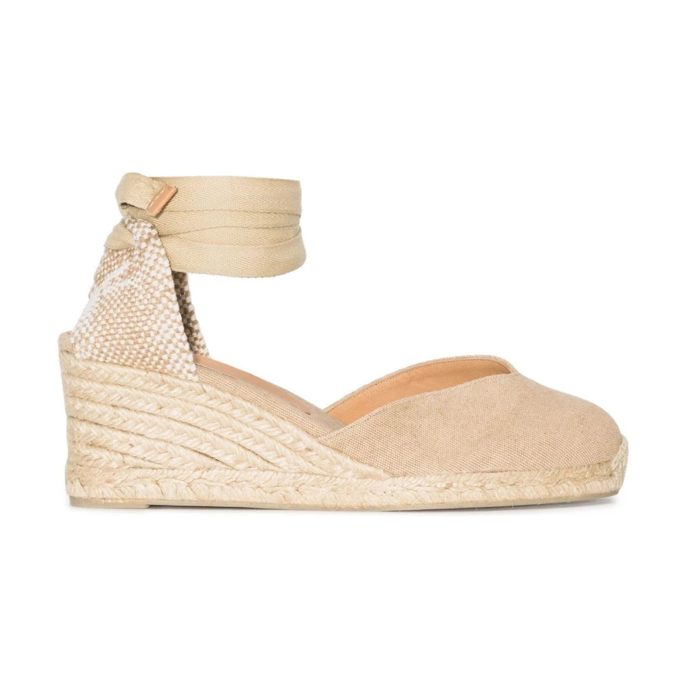 Castañer Women's Beige Chiara Wedge Espadrille - Wedges - 8 Uk - Shoes