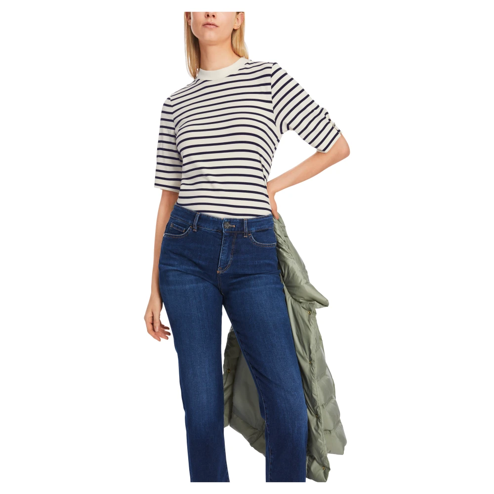Marc Cain Gestreept T-shirt Black Dames