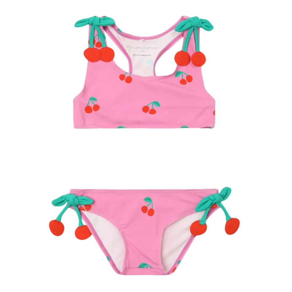 Stella McCartney Körsbär Patch Bikini Set Pink, Flicka