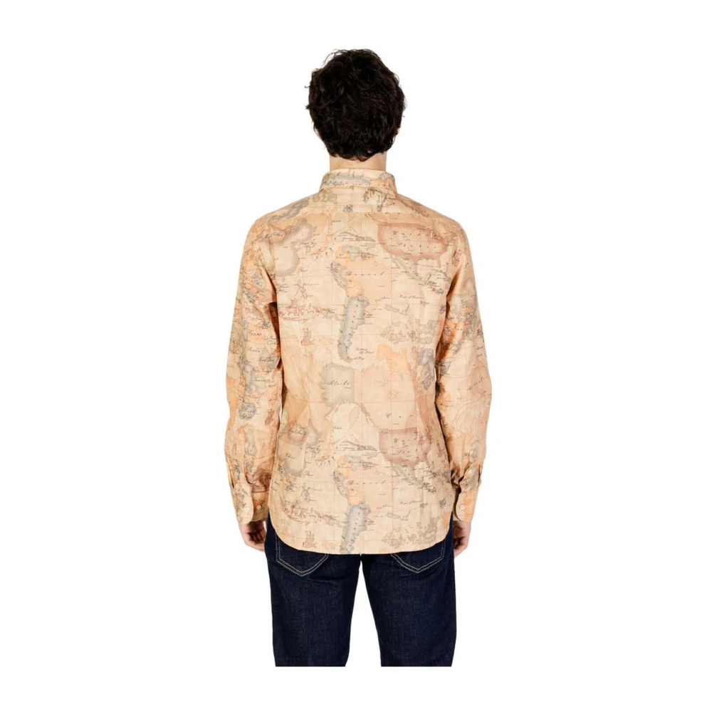 Alviero Martini 1a Classe Klassieke Beige Polyester Shirt Beige Heren