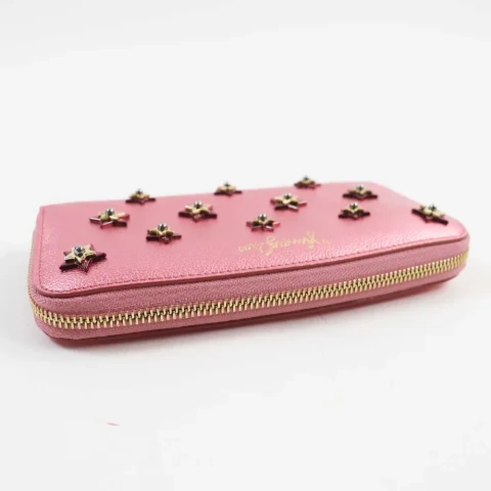 Jimmy Choo Pre-owned Leather wallets Pink Dames
