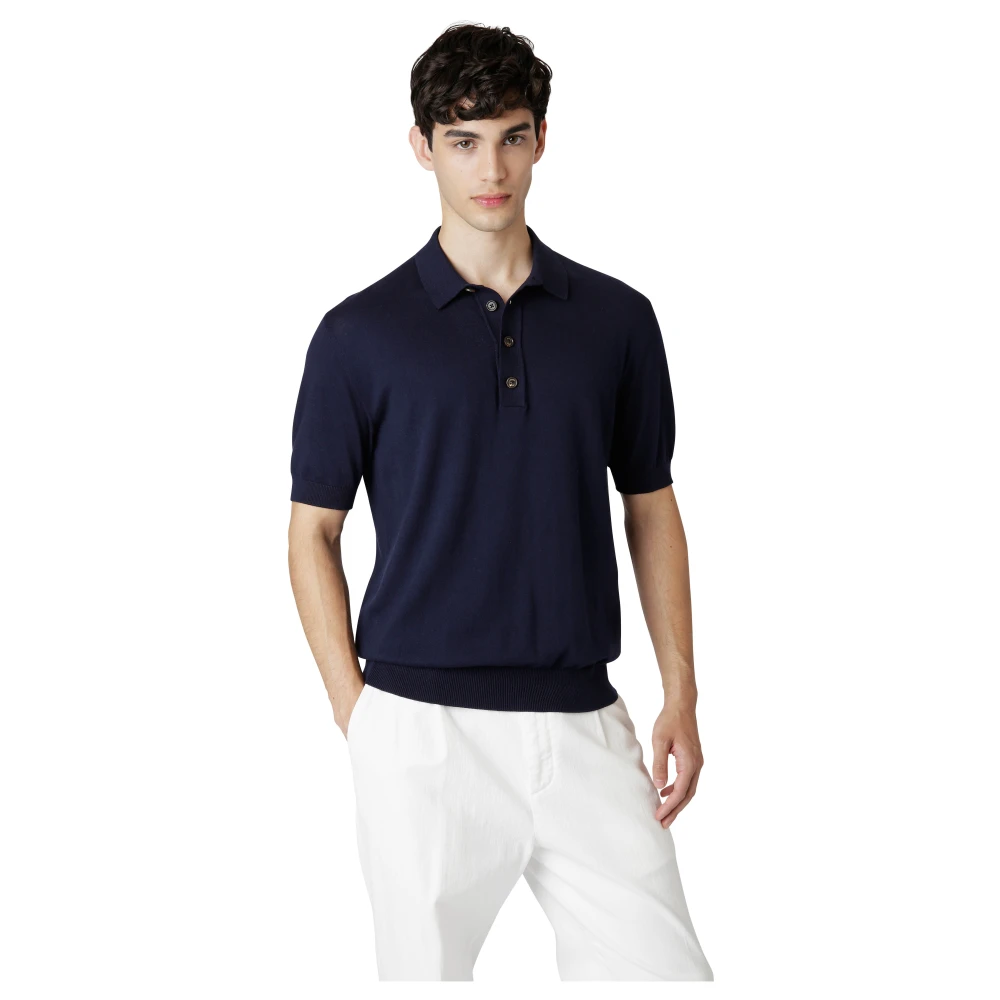 Eleventy Katoen Kasjmier Polo Shirt Gray Heren
