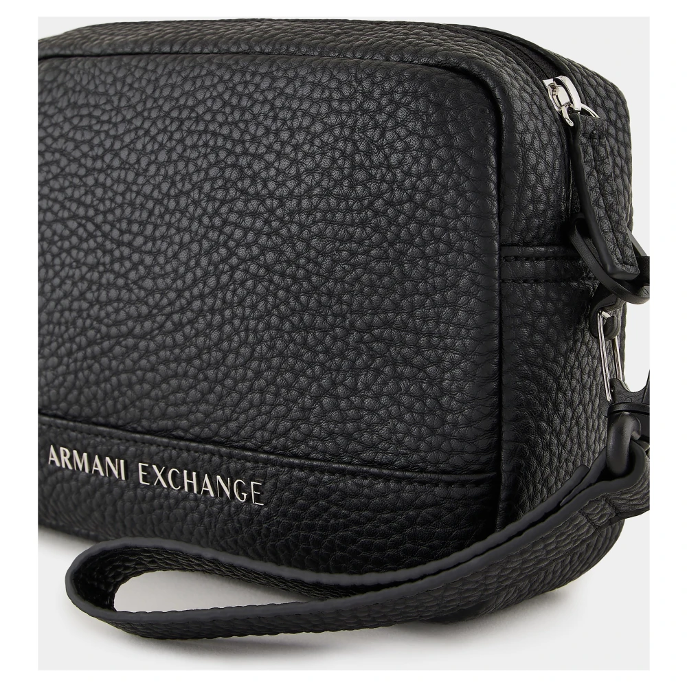 Armani Exchange Beauty Case met Kantdetail Black Heren