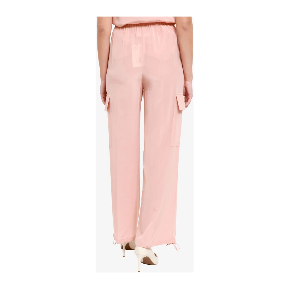 Erika Cavallini Cargo Stijl Roze Zijden Broek Pink Dames