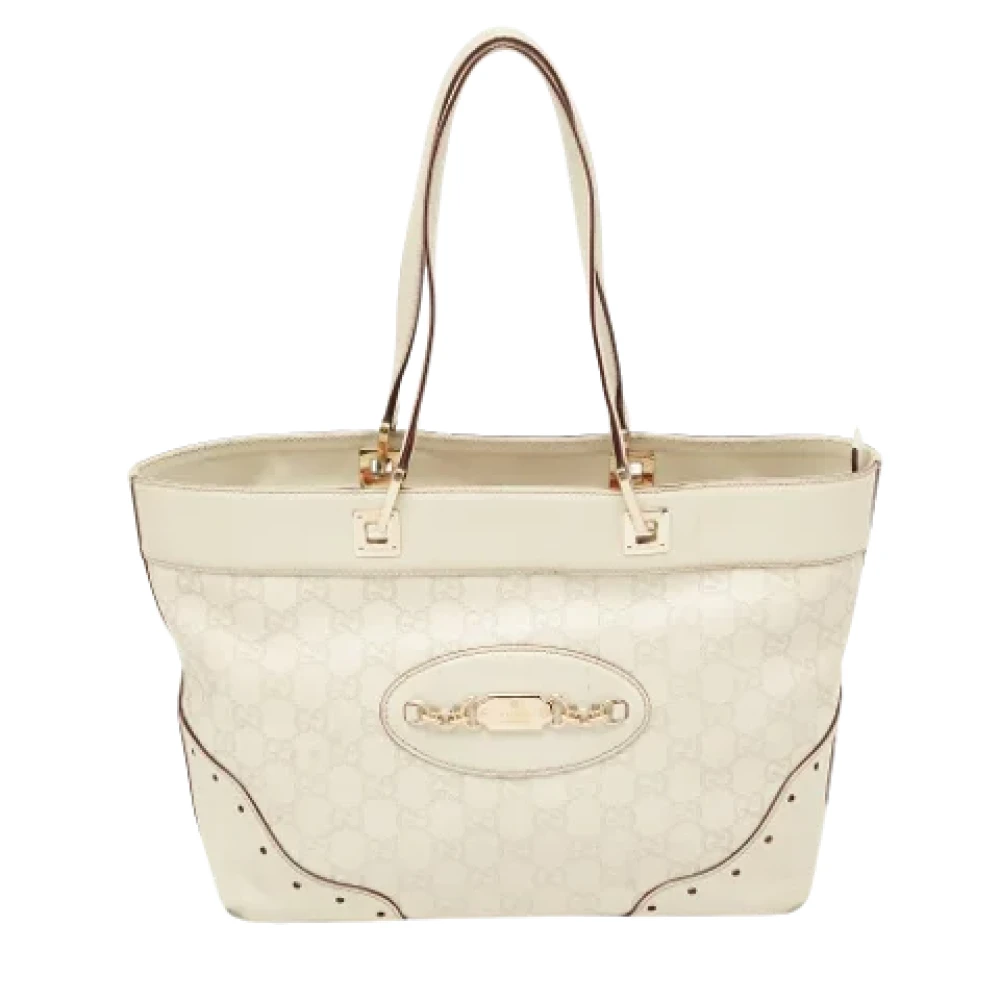 Gucci Vintage Pre-owned Leather totes White Dames