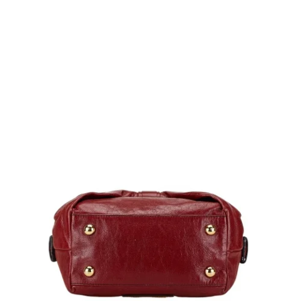 Valentino Vintage Pre-owned Leather handbags Red Dames
