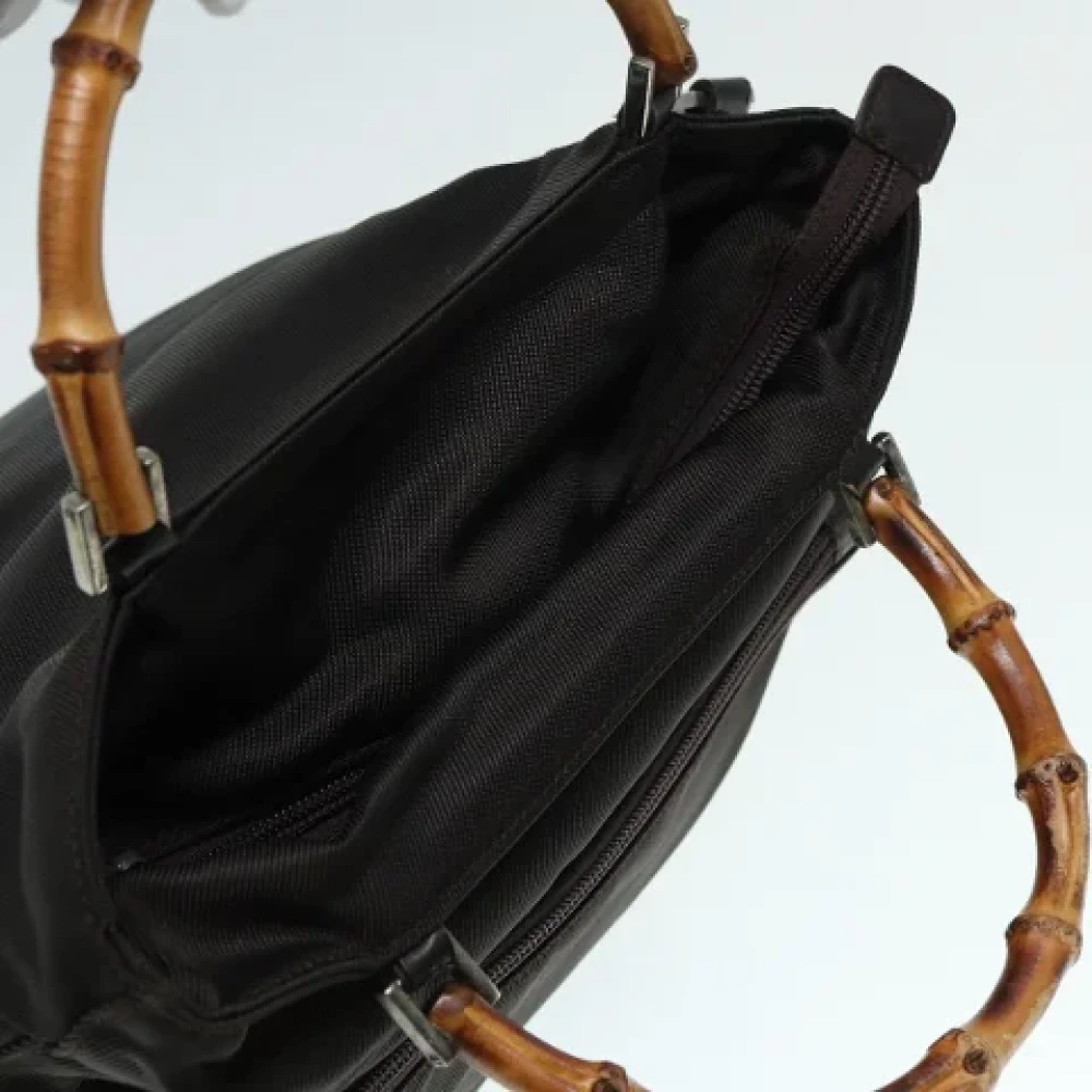 Gucci Vintage Pre-owned Nylon handbags Brown Dames