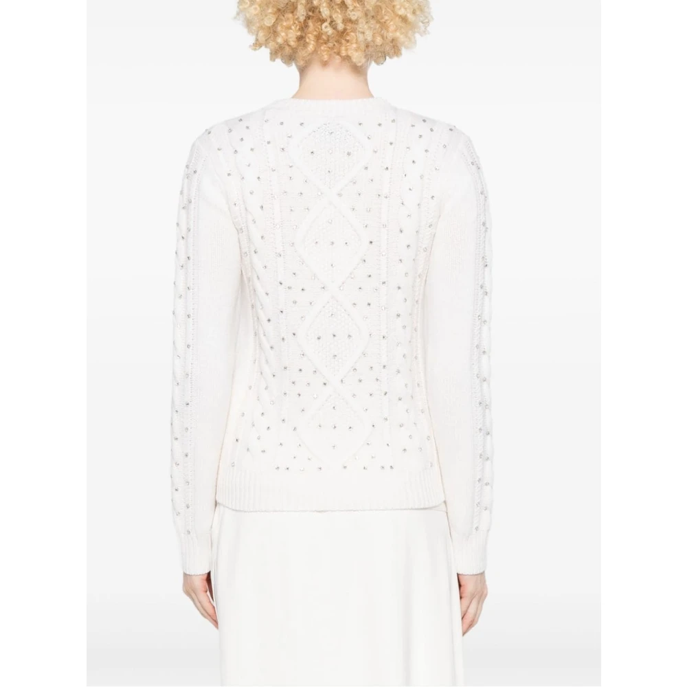 Max Mara Luxe Gebreide Onde Aw24 White Dames