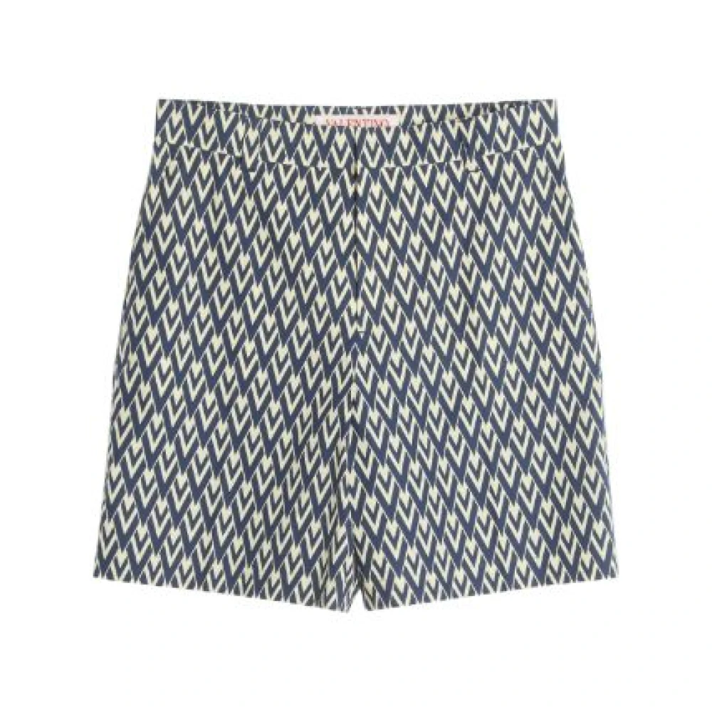 Valentino Navy Blauwe Slim Fit Broek Multicolor Heren