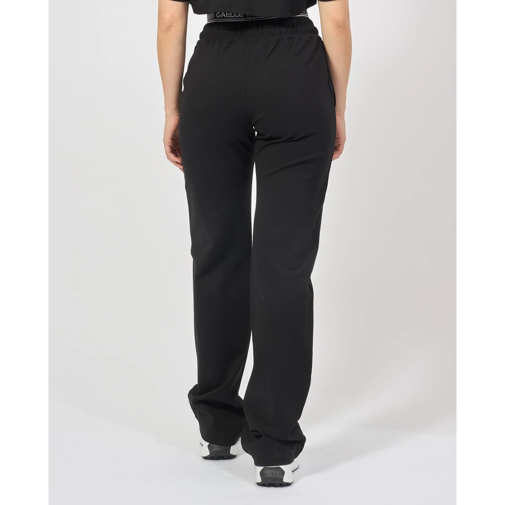 Gaëlle Paris Zwarte broek met elastische taille Black Dames