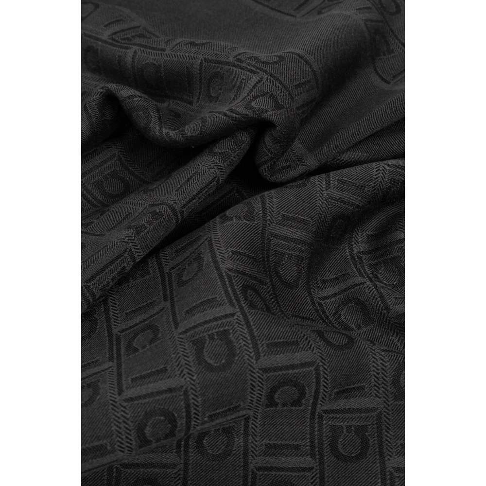 Salvatore Ferragamo Sjaal met monogram Gray Heren