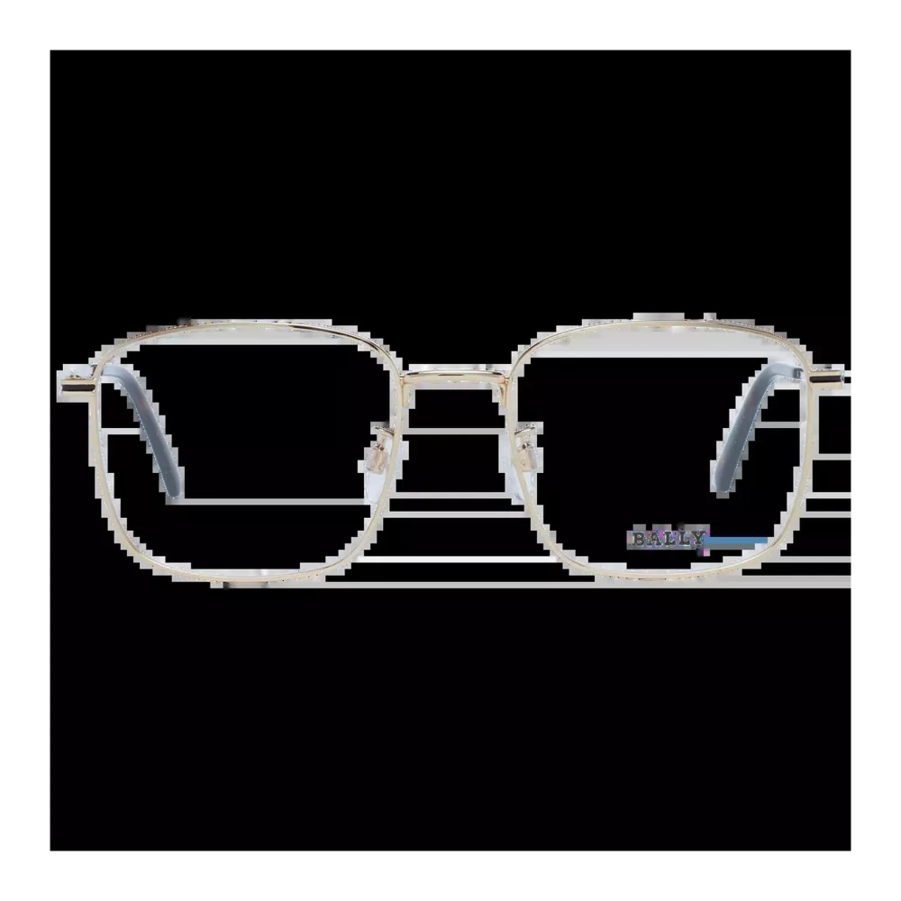 Bally Gouden Metalen Vierkante Optische Frames Yellow Heren