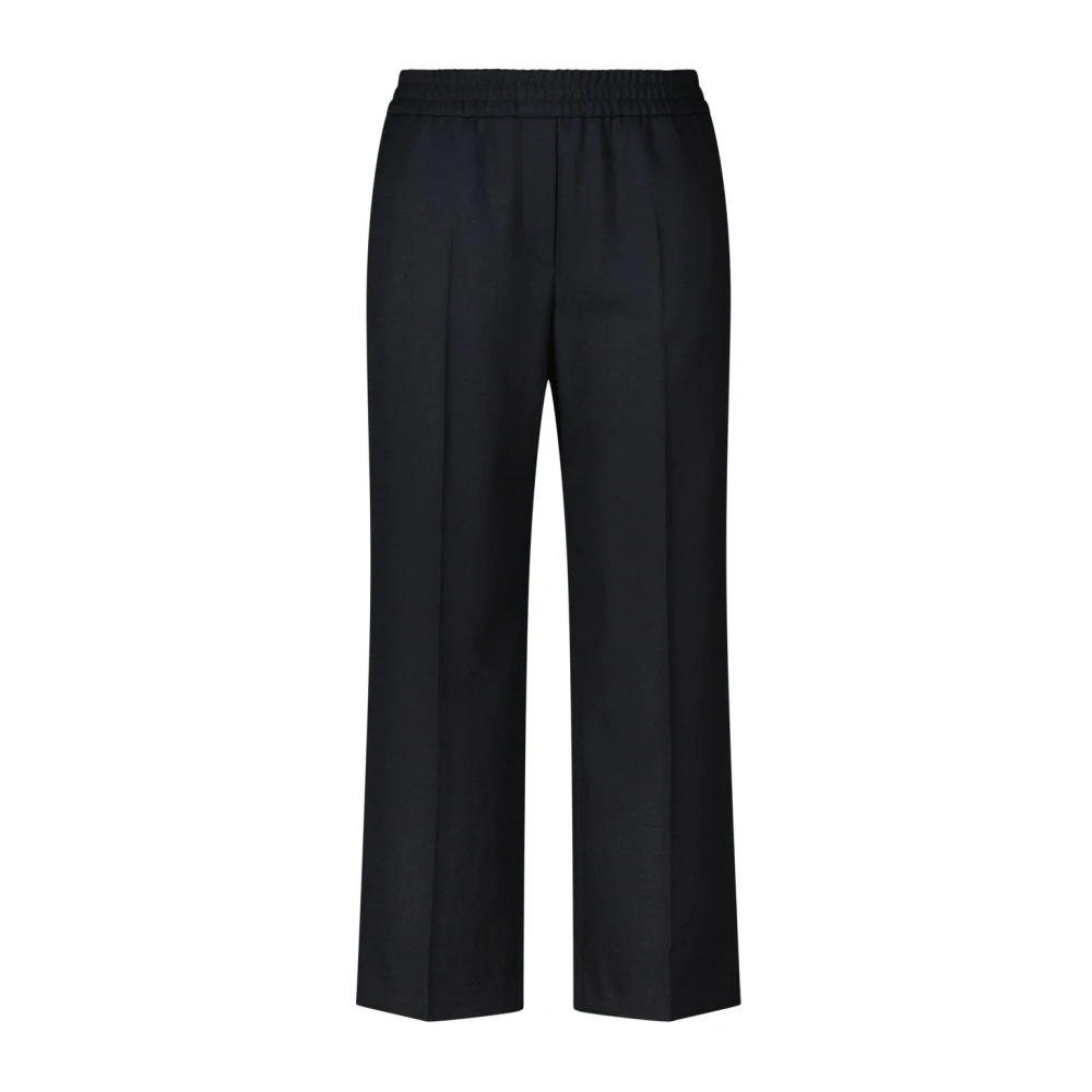 Marc Cain Cropped Vrijetijdsbroek met Plooien Black Dames