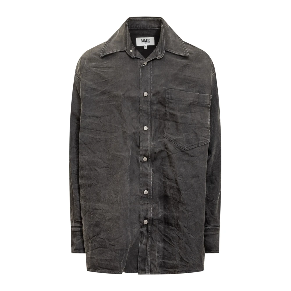 MM6 Maison Margiela LS Overhemd Stijlvolle Camicie Black Heren