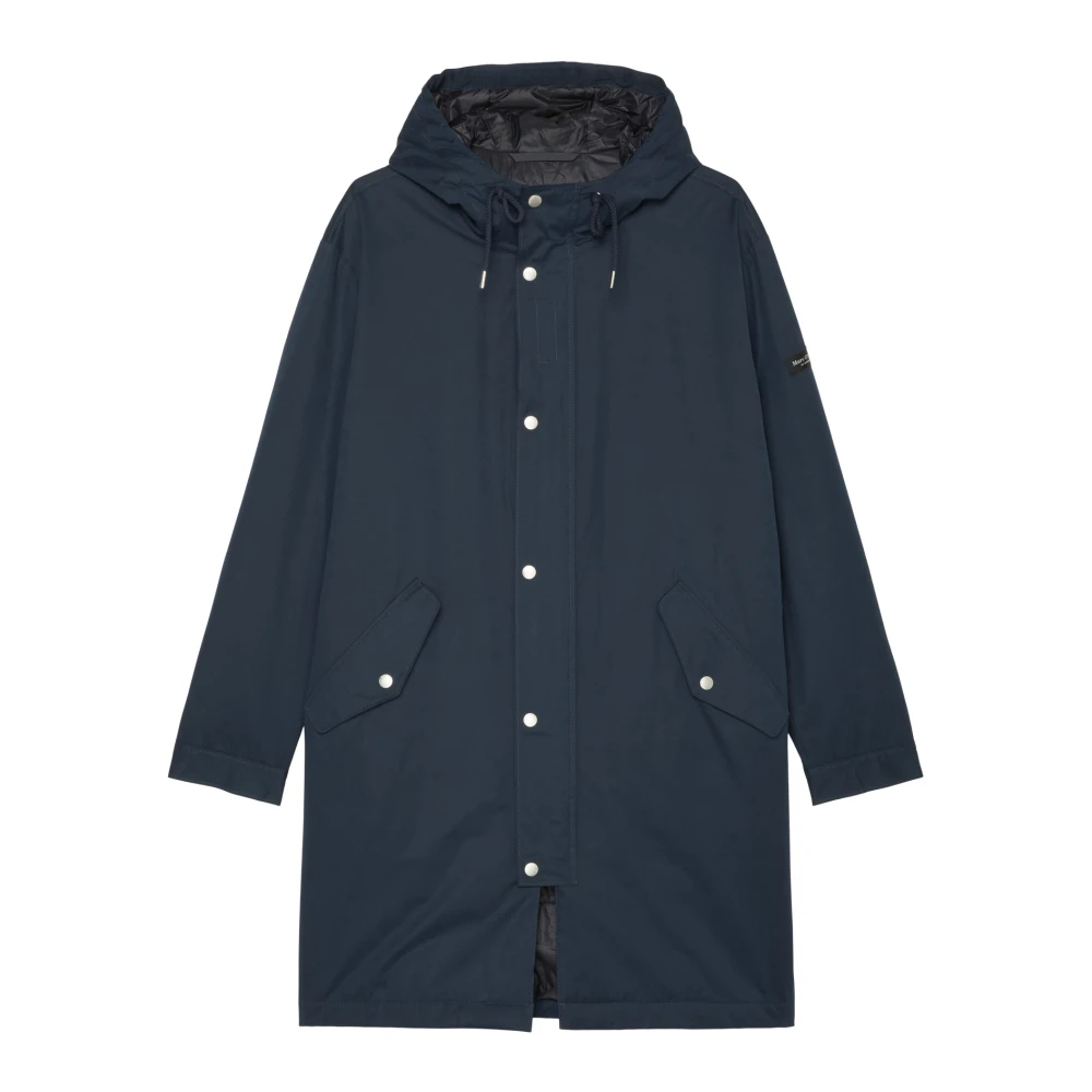 Marc O'Polo Gewatteerde parka met capuchon Blue Heren