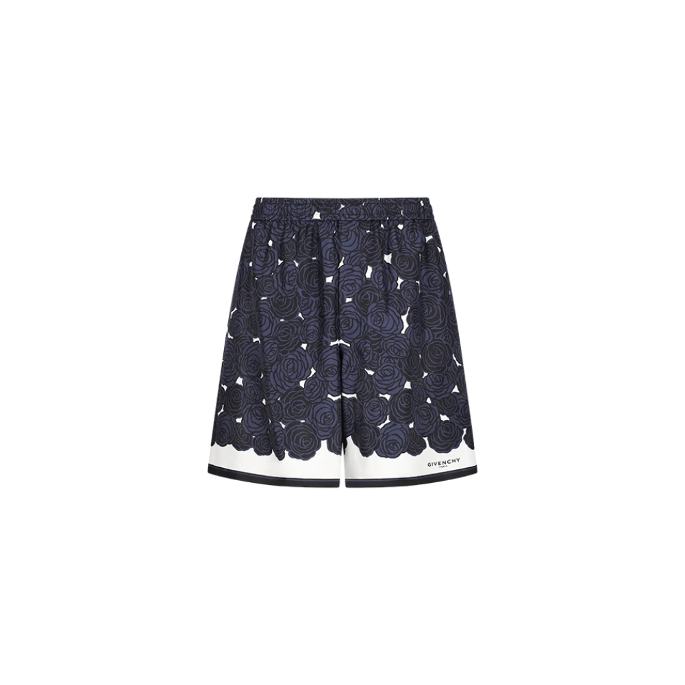 Givenchy Men's Blue Elasticated Belt Short