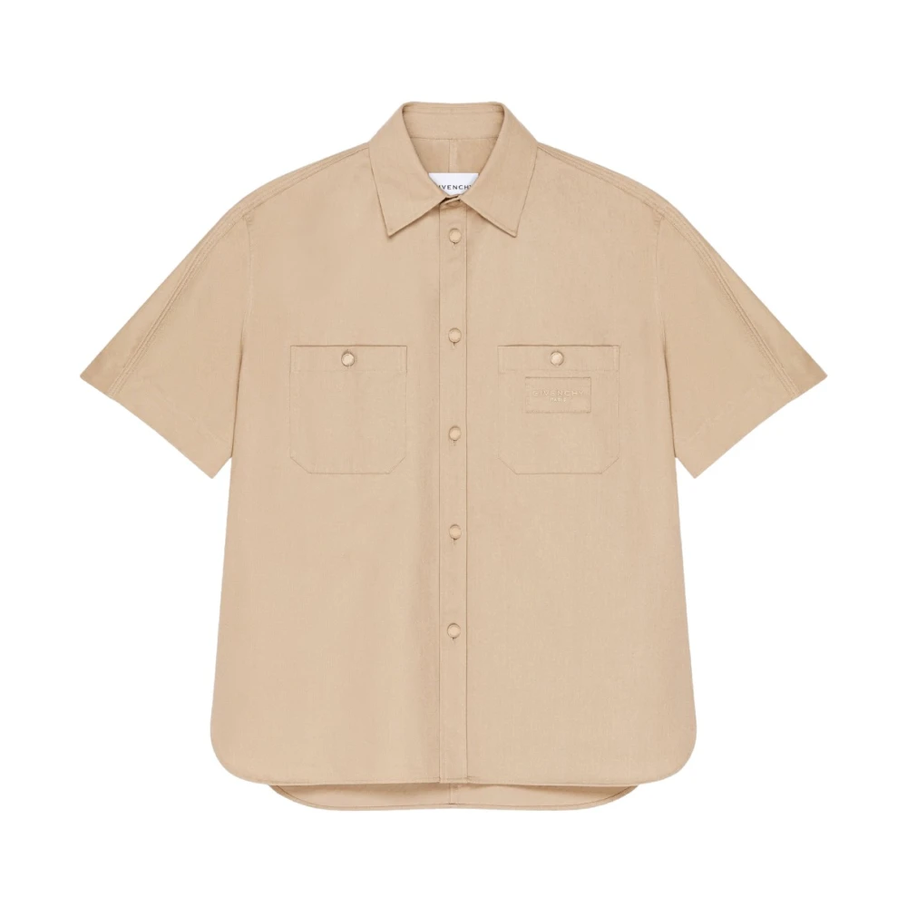 Givenchy Herr Beige Skjortor L, Short Sleeves Shirt