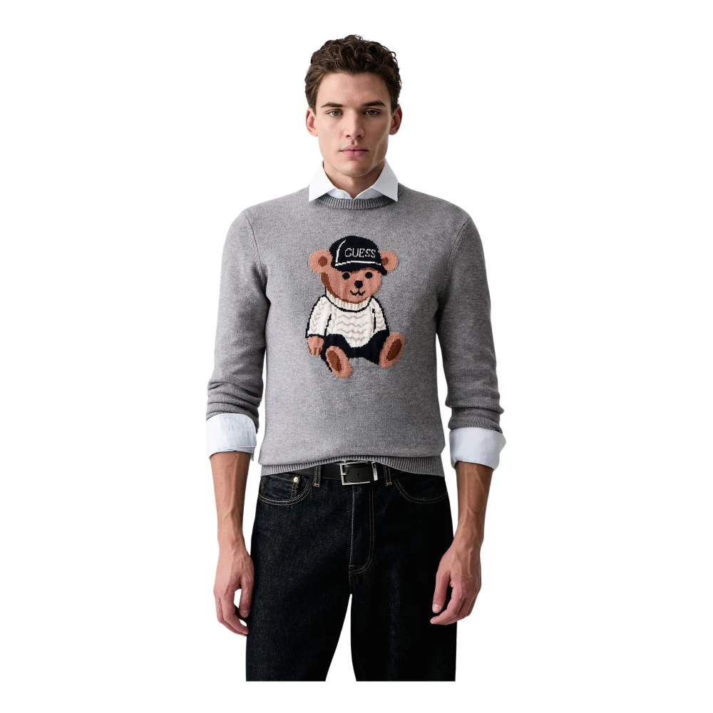 Guess , Herren, Strickwaren, Grau, S