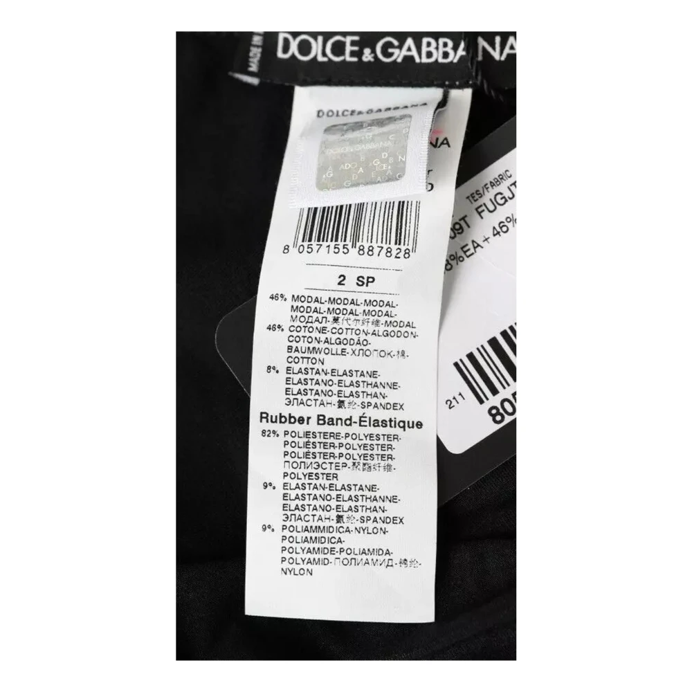 Dolce & Gabbana Zwart Modal Stretch Logo-ondergoed Black Dames