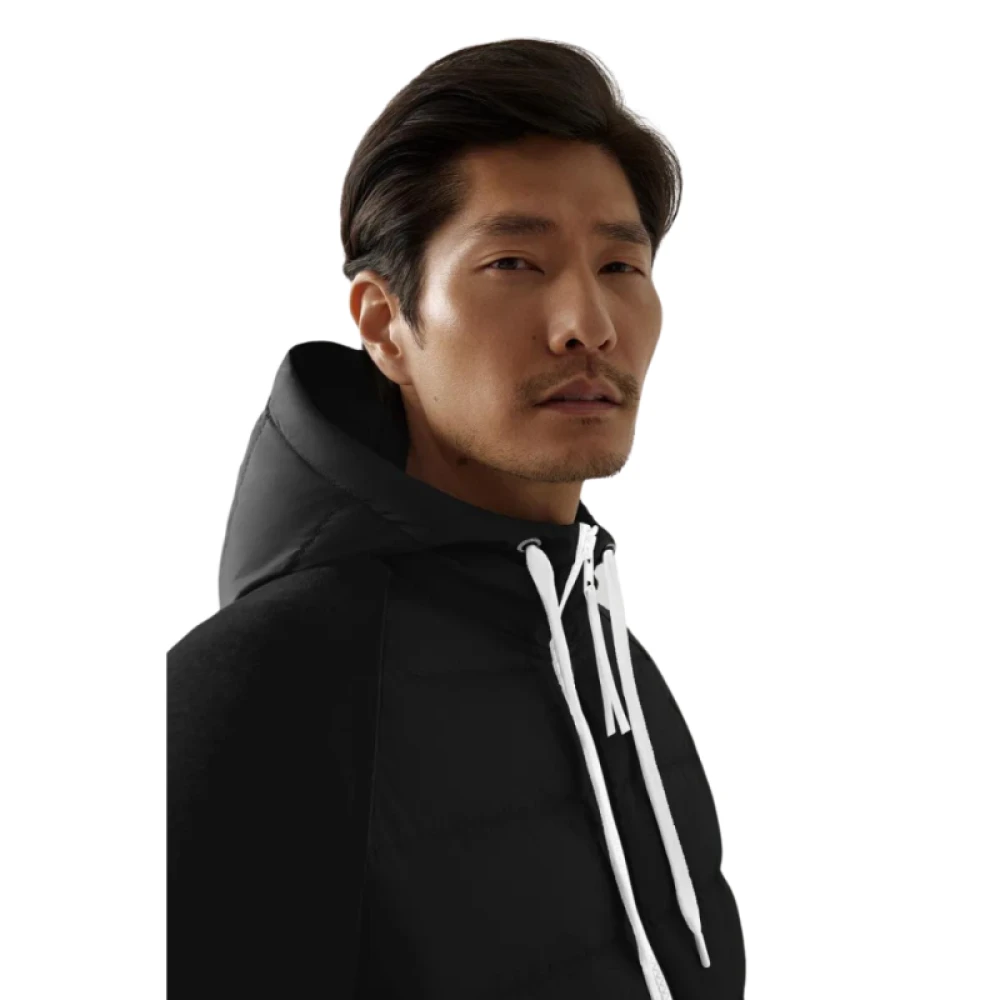 Canada Goose Zwarte HyBridge Huron Hoodie met rits Black Heren