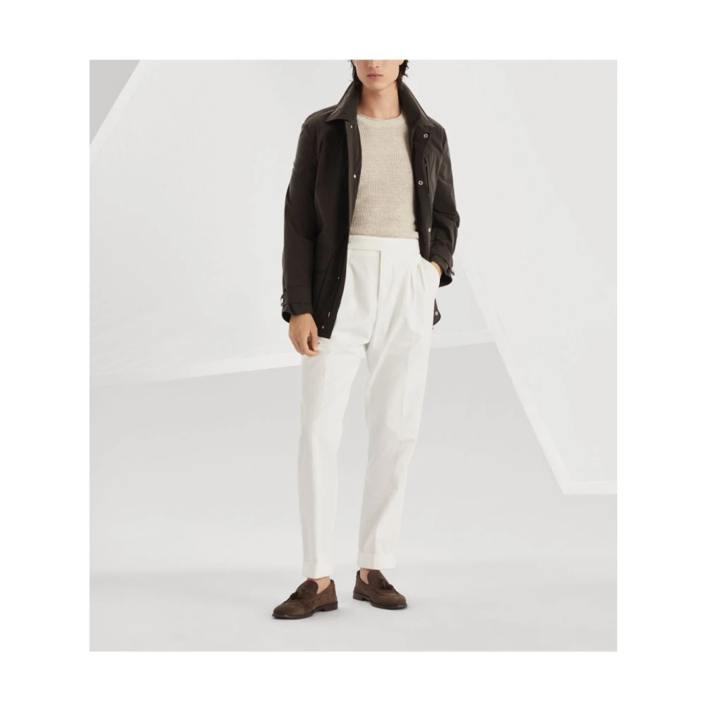 BRUNELLO CUCINELLI Bruin Katoenen Windjack Brown Heren