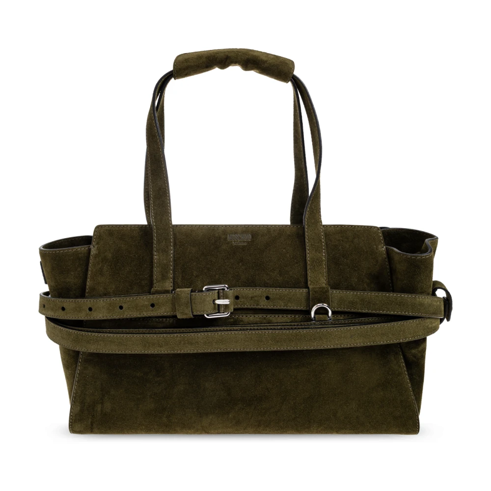 Moschino Women's Green Shoulder Bags, One Size, The Leather Shoulder Bag