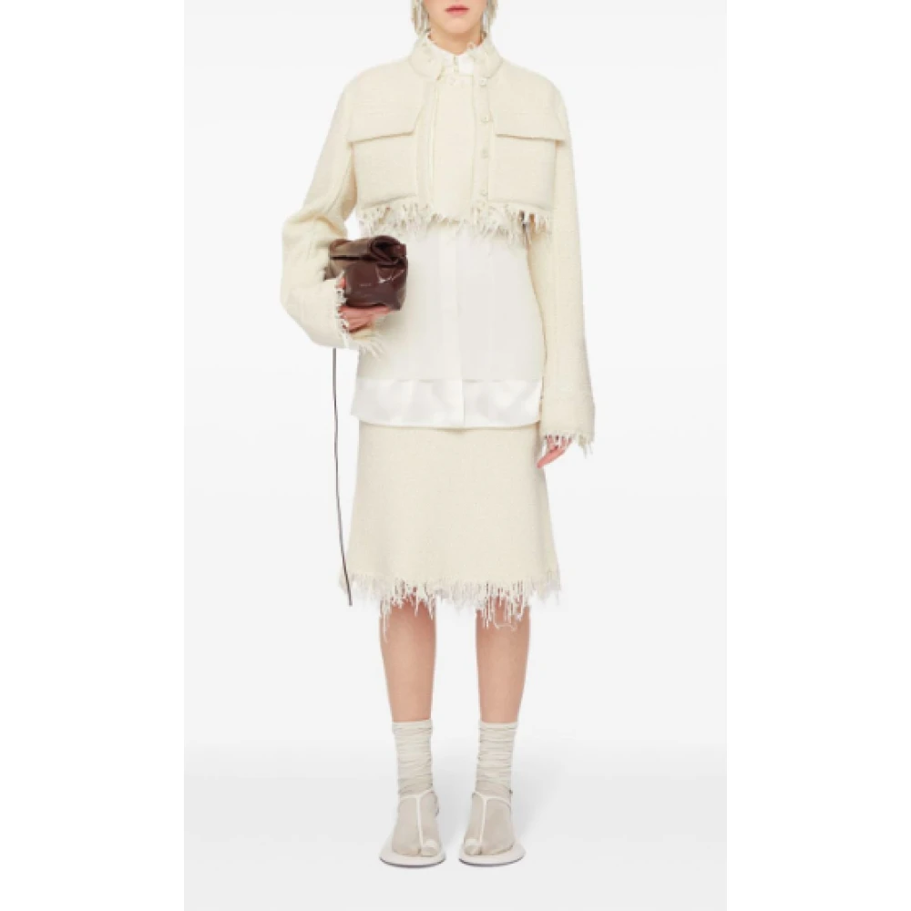 Jil Sander Beige Gebreid Crop Jack Beige Dames