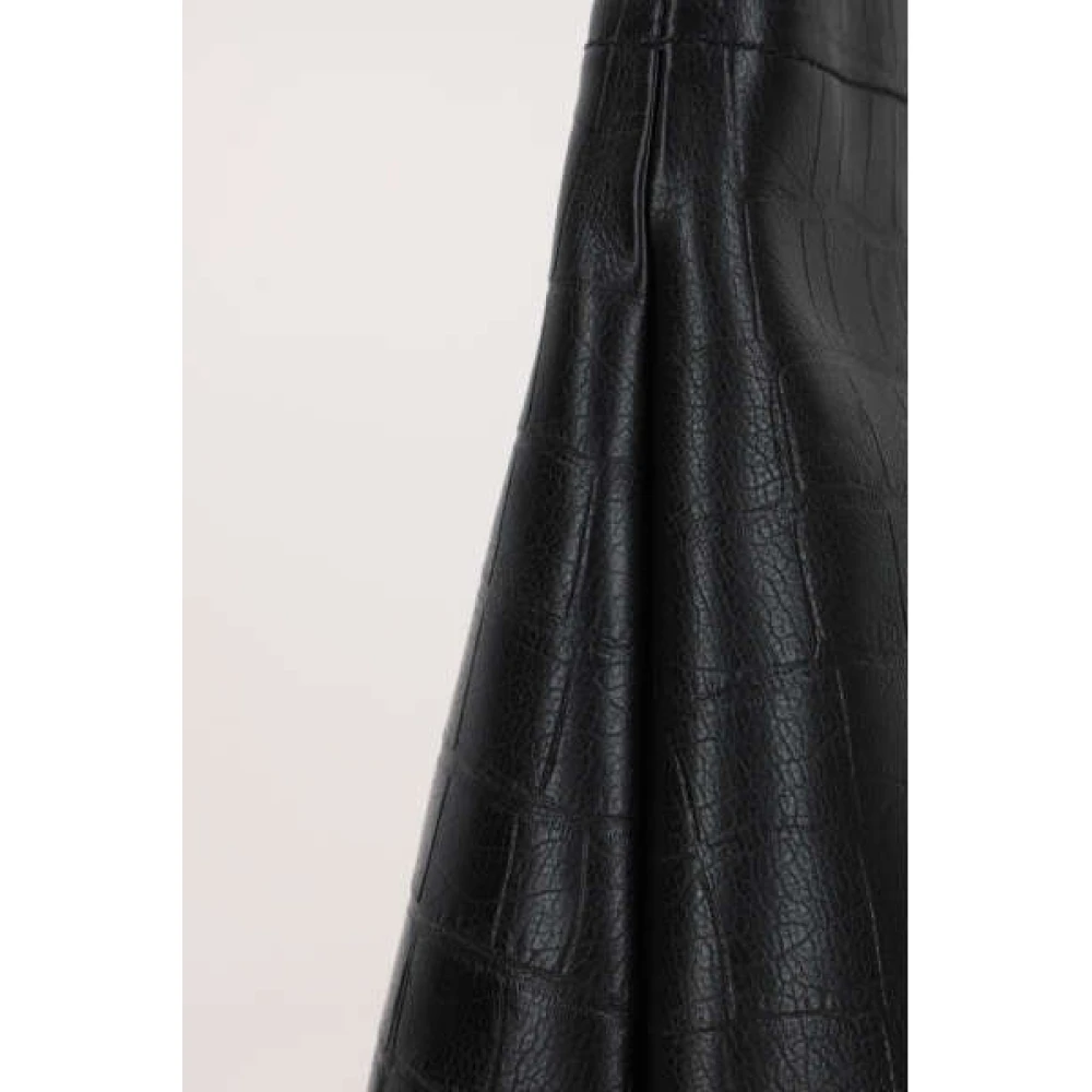 Jil Sander Zwarte krokodillenprint tote tas met gouden hardware Black Dames