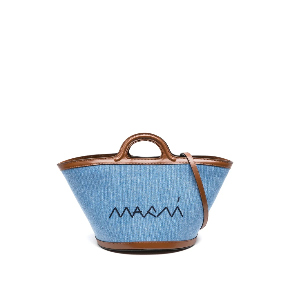 Marni Cerulean Blue Open Top Schoudertas Blue Dames