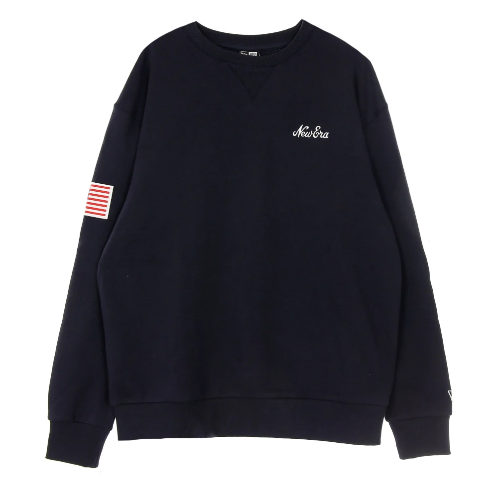 New Era Men's Blue Lightweight Crewneck Sweatshirt Navy - Sweatshirts - L - Sweatshirts & Hoodies