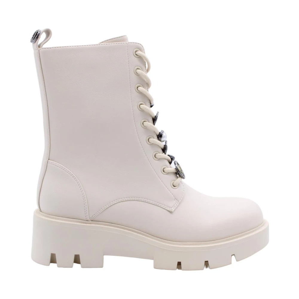 Twinset Women's Beige Lace-Up Boots, 5 Uk, Cashew Ankle Boot