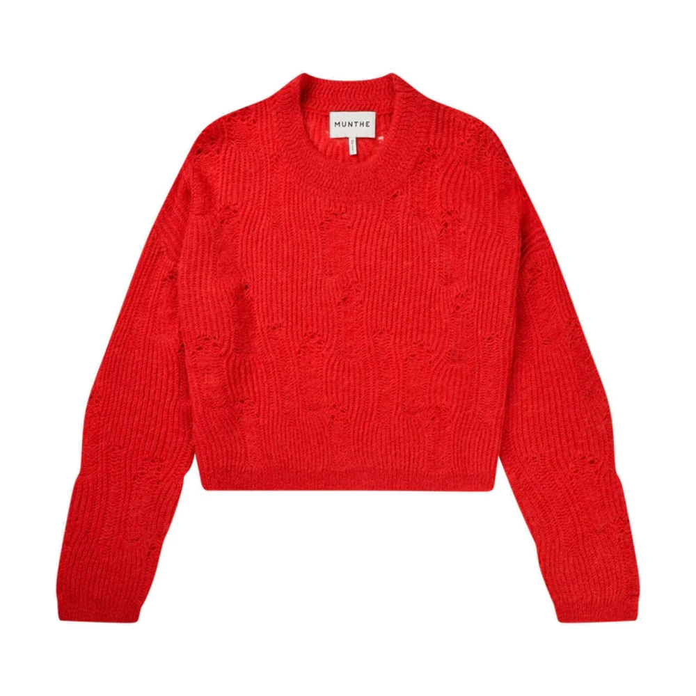 Munthe Zachte Kabeltrui in Rood Red Dames